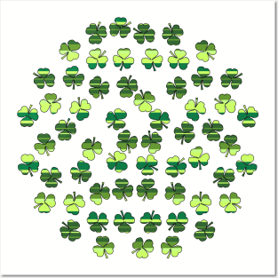 St Patricks Day Shamrock Green Stripes Posters and Art